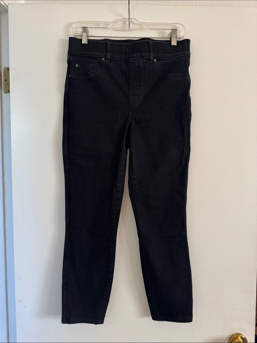 SPANX Jet Black High-Rise Skinny Jeans